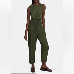 Theory Sleeveless Jumpsuit in Viscose Twill Jacket included